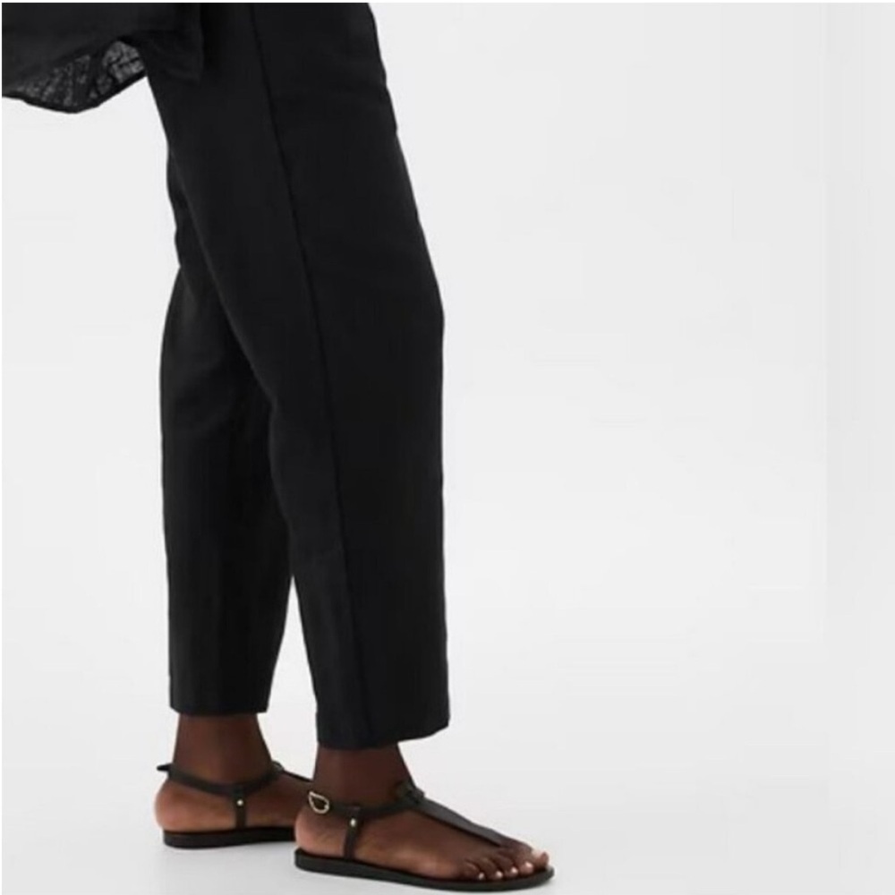 NWT! Gap Black High Rise Linen-Cotton Pull-On Pants - Multiple🩷 - Picture 10 of 14